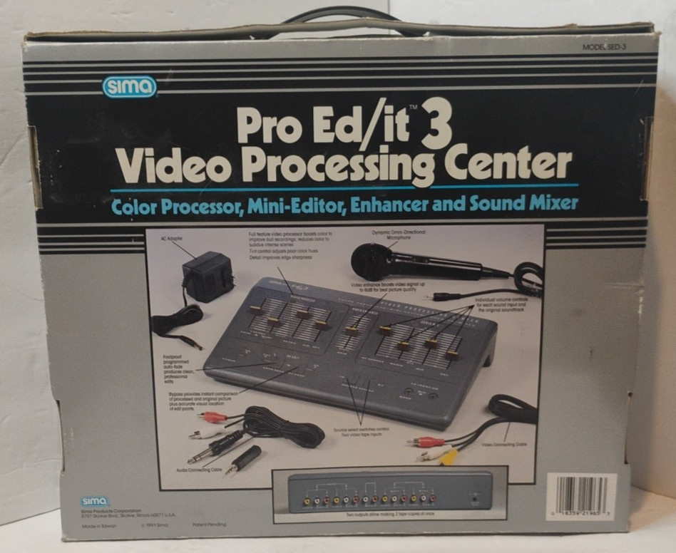 1991 Pro Ed/it 3 Video Processing Center COMPLETE *Tested & Working*