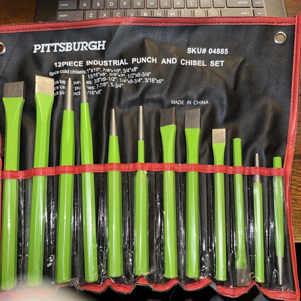 Pittsburgh 12 Piece Industrial Punch & Chisel Set 04485