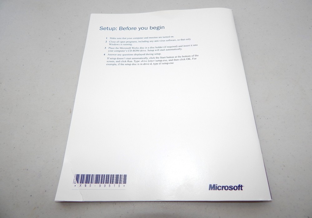 Microsoft Works Version 6.0 MANUAL ONLY - NO CD!! READ!!