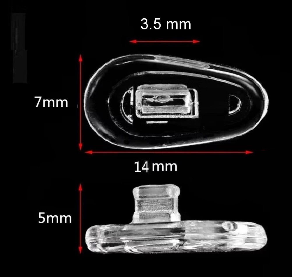 4 Pcs Soft Nose Pads Push in Silicone Air Chamber Anti Slip Eyeglasses