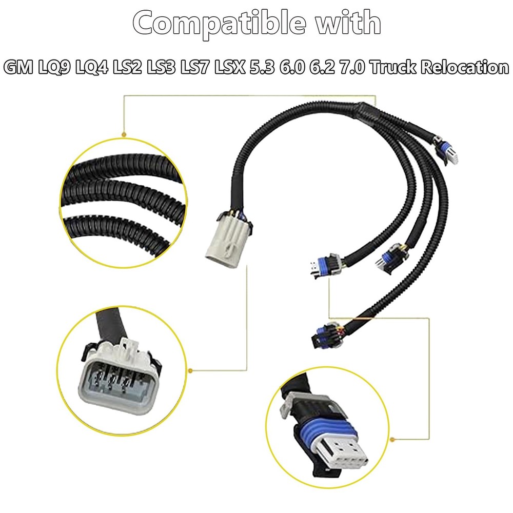 Ignition Coil Relocation Connector Wire Harness Compatible with Cadillac GMC ...