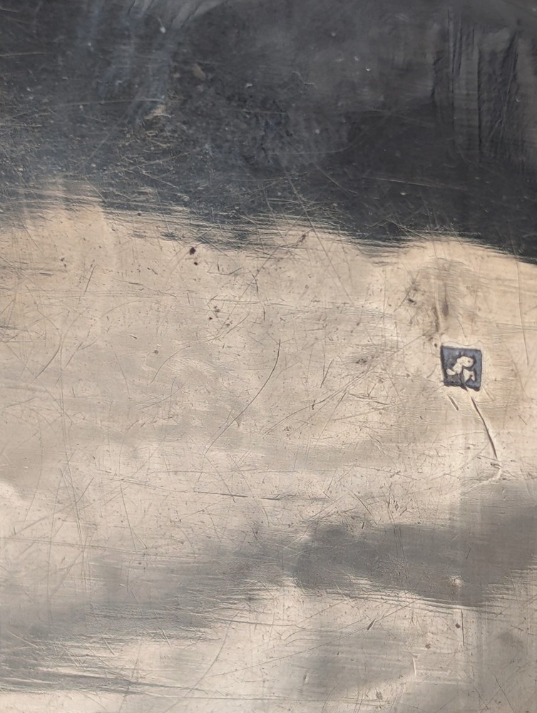 1867 Dutch large Solid Silver patterned Case by Voorschoten 13cms by 7.5 cms