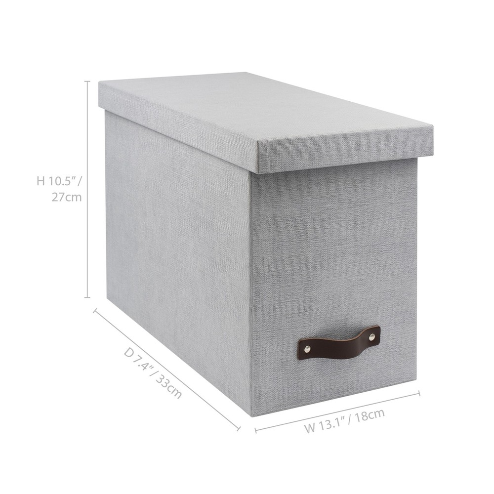Bigso John Desktop File Box - Storage Box for Paperwork - Ash