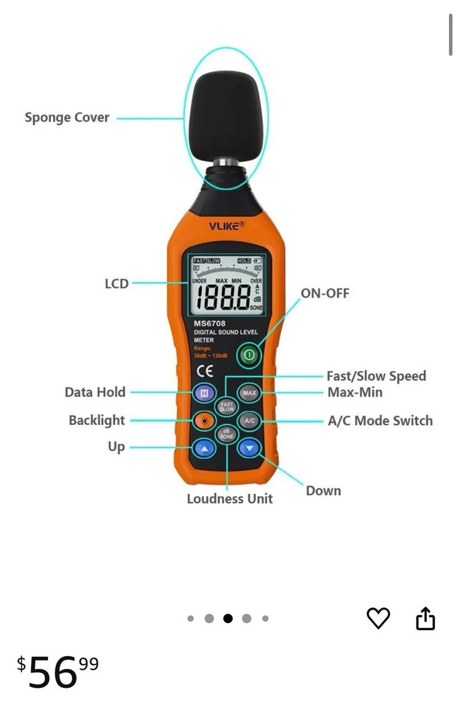 VL6708 - Digital Sound Level Meter