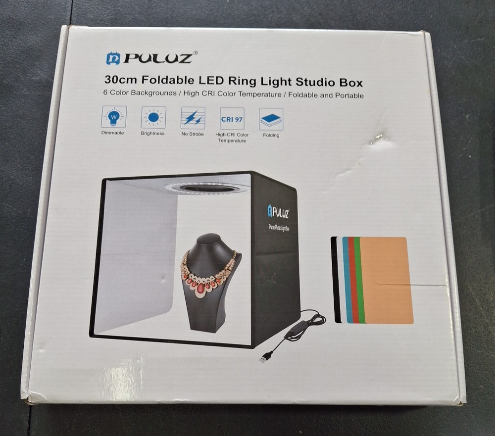PULUZ 30cm Foldable LED Ring Light Studio Box *A1