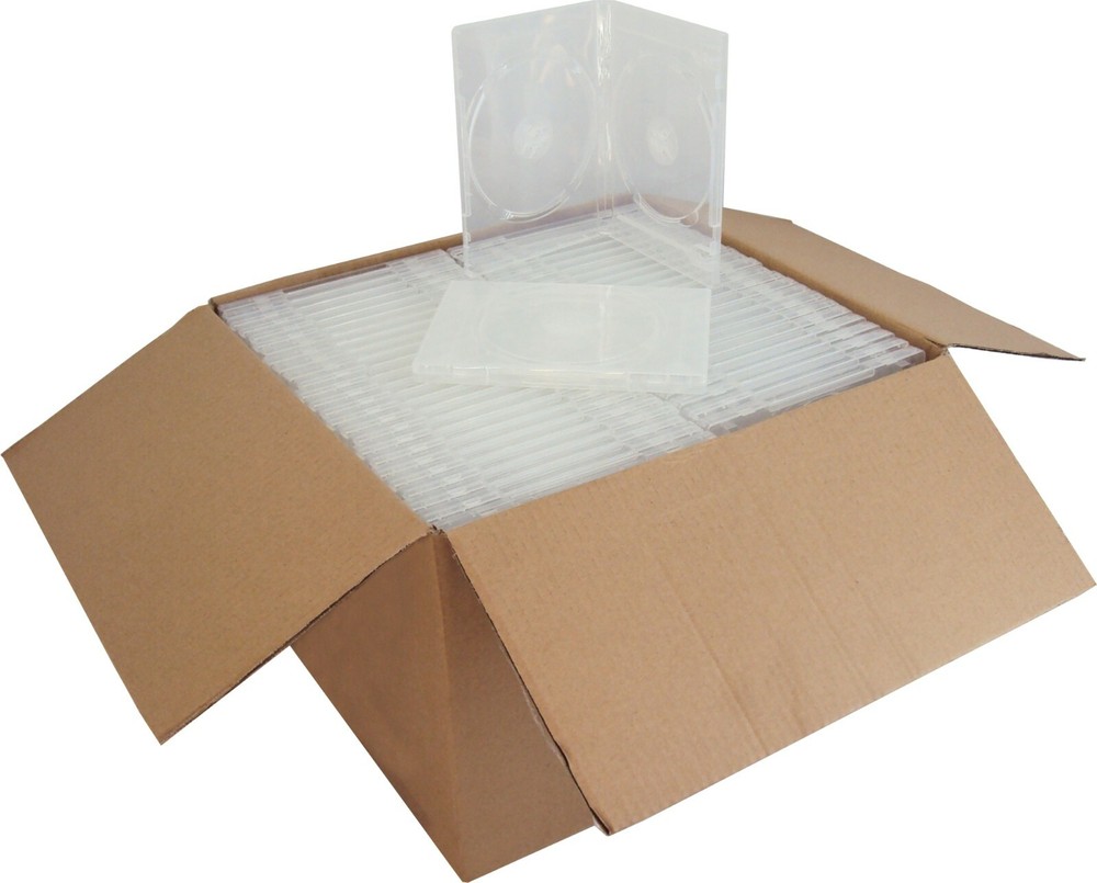 (100) Super Clear 14mm 2 Disc Capacity PREMIUM DVD Cases Boxes Disk #DV2R14CLPR