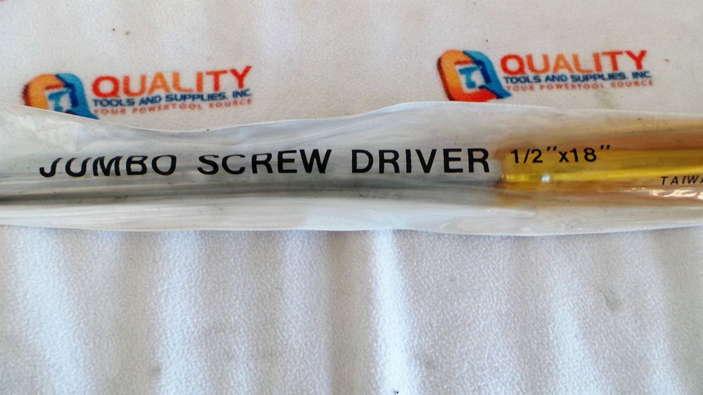 Jumbo Flat Screwdriver 1/2" x 18"