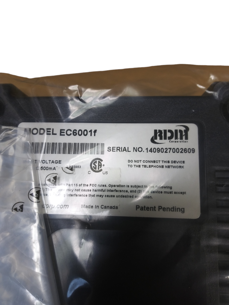 RDM EC6000i Digital Imaging Check Scanner Reader EC6001f w/Adapter