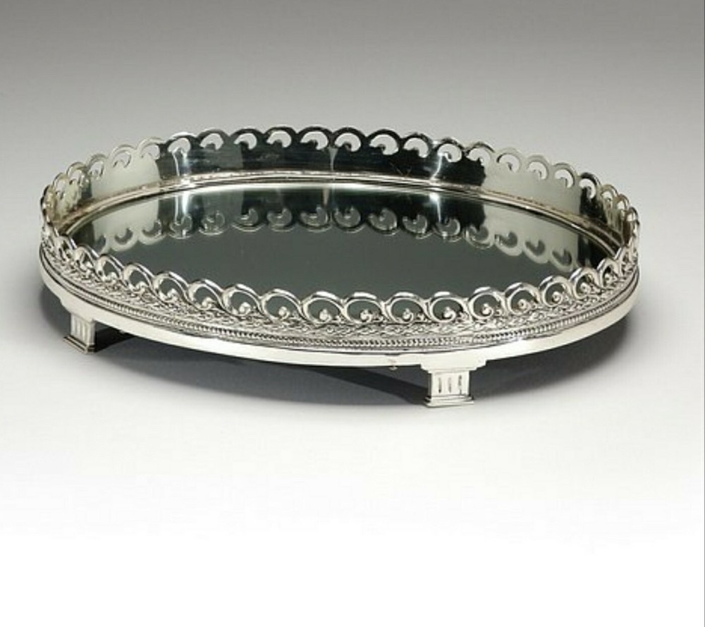 Bronson Design, Solid Brass With Antique Silver Plate And Antique Mirror