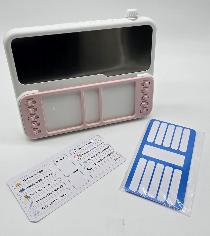 7-in-1 Visual Timer for Kids & Adults with Task Planner – Time Management - Pink