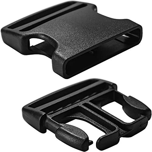 2" Wide Webbing Strap Buckles - Quick Release Clips (2 Set) & Tri-Glide Slides (