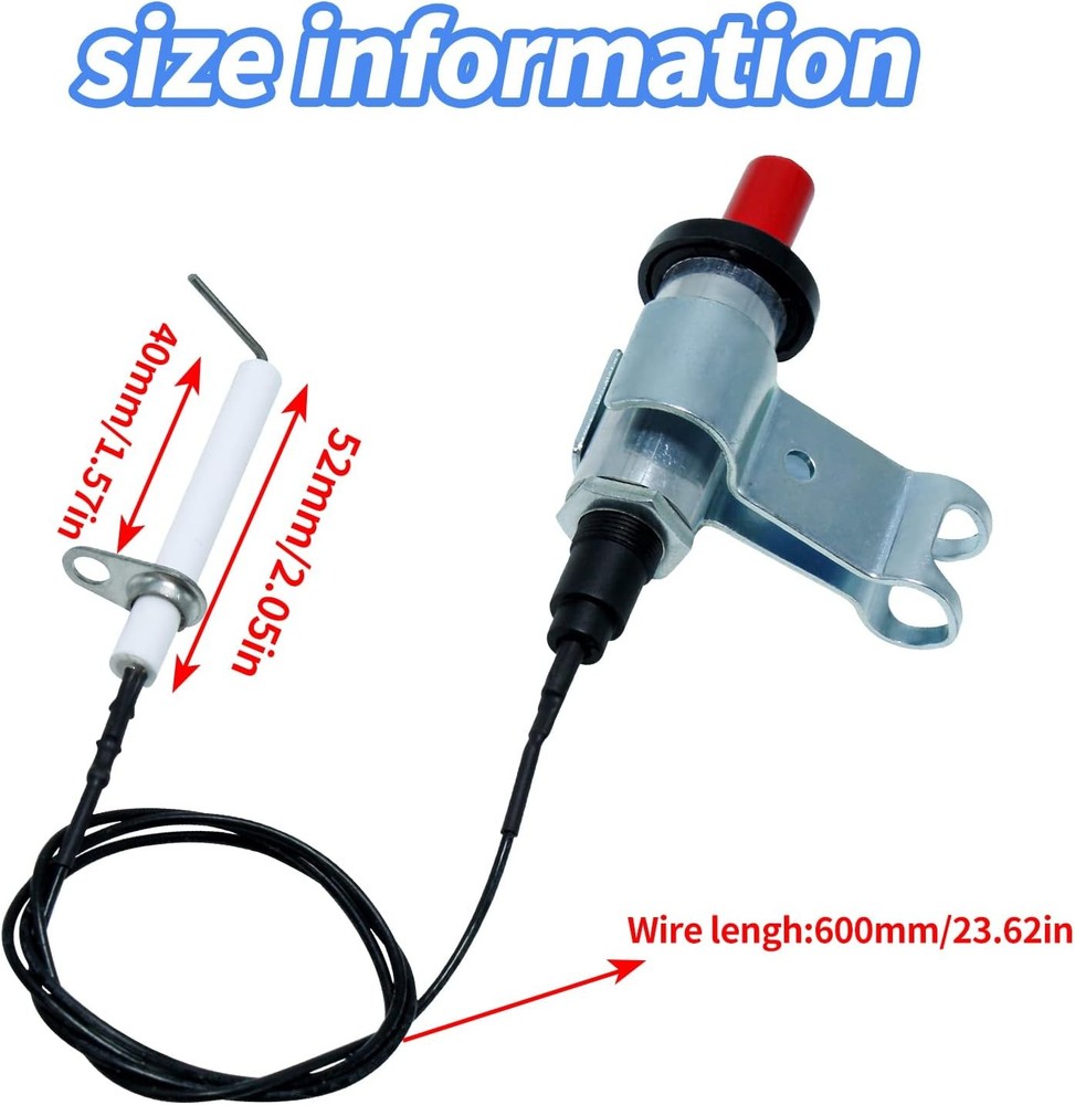 Propane Self Ignition High BTU Weed Torch Replacement Piezo Push Button Igniter