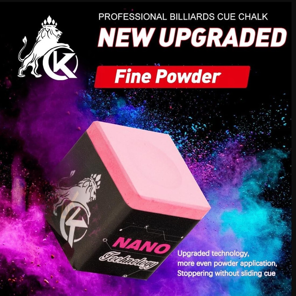 Durable Billiards Chalk with Nano Technology - Reduced Miscue for Precise Shots