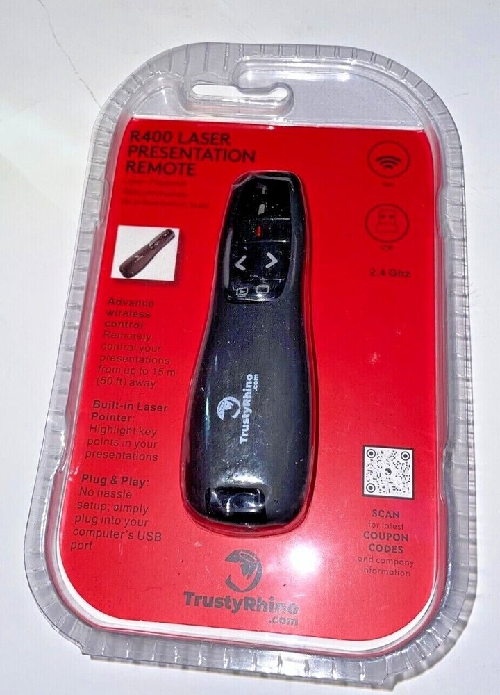 R400 Wireless Office Presentation Remote Clicker with Laser Pointer