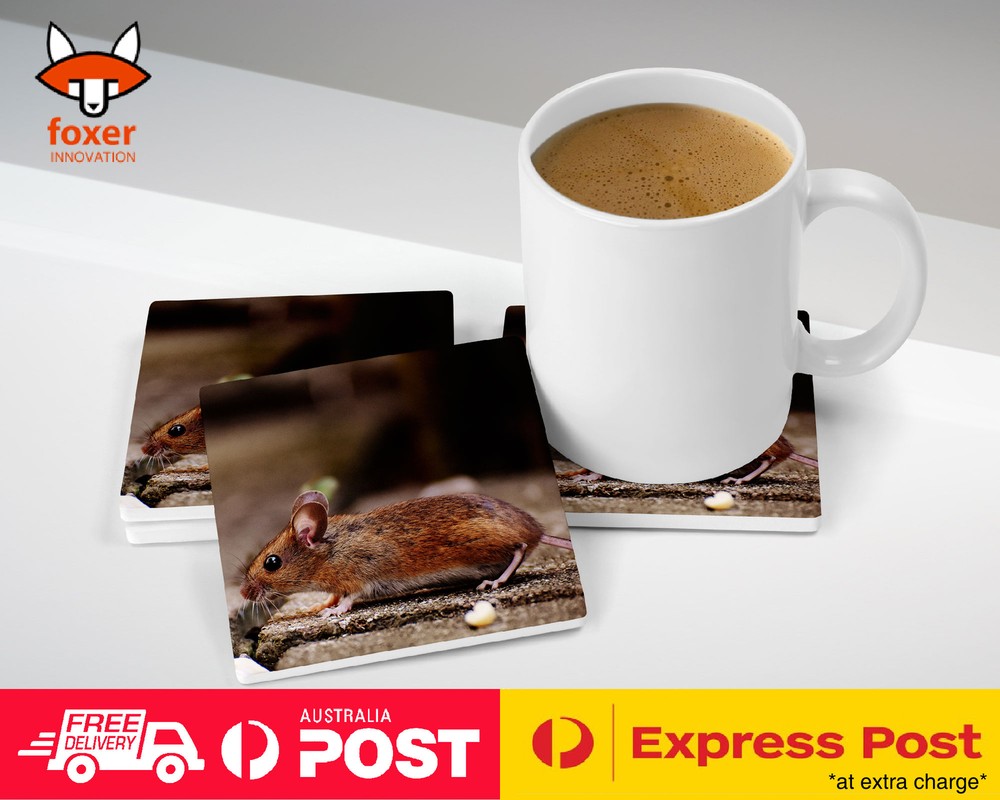 COASTER COFFEE DRINKING MAT|CUTE MOUSE RODENT RAT MICE #3