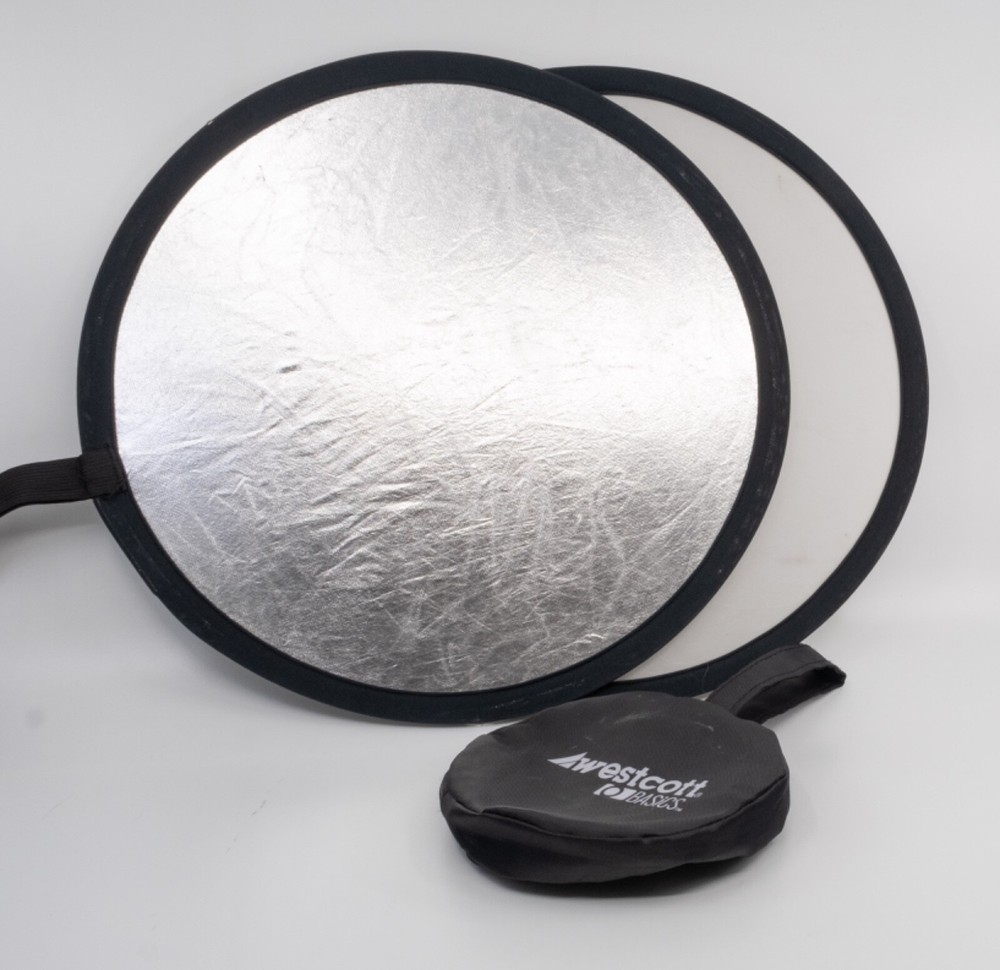 Westcott Basics Reflector & Diffuser Kit 12" Collapsible White/Silver