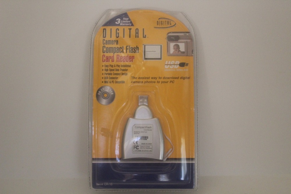 Digital Concepts CR-10 Digital Camera Compact Flash Memory Card Reader / Writer