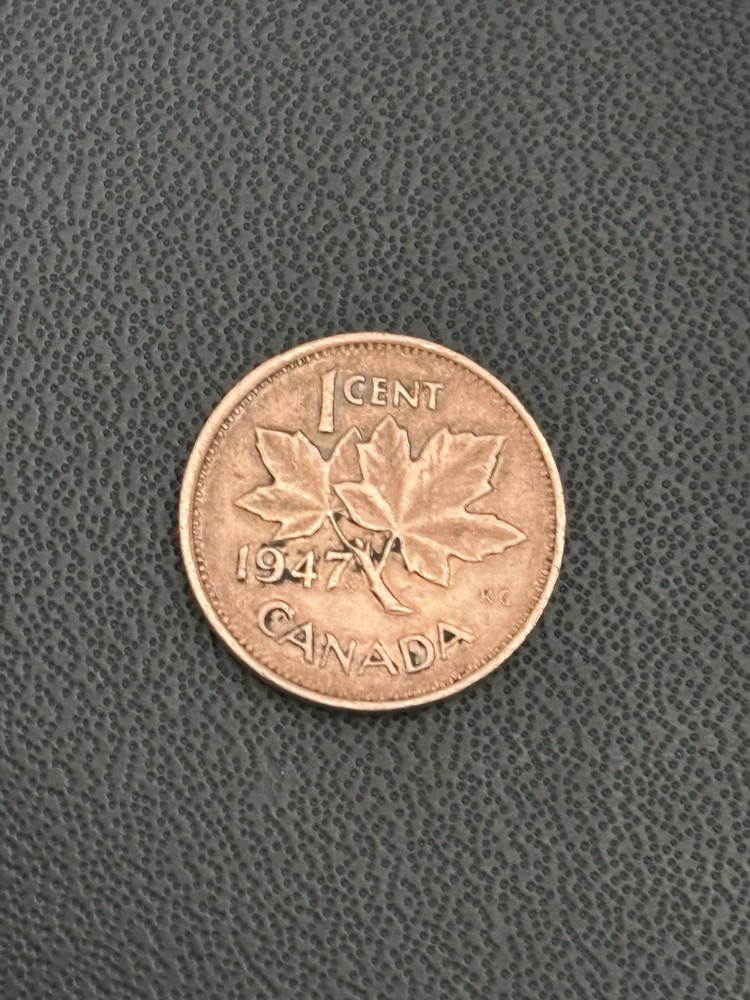 1947 Maple Leaf Canada 1 Cent Penny