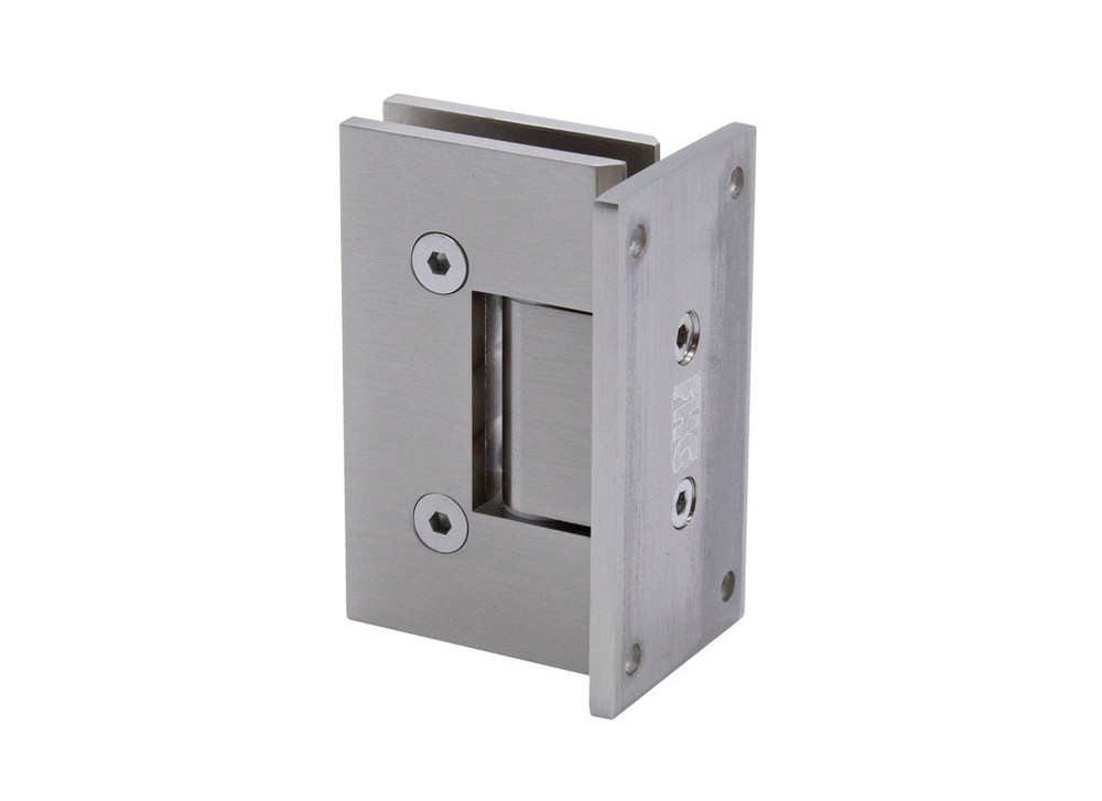 Glendale Square 5 Degree Positive Close Wall Mount Hinge Full Back Plate - Brush
