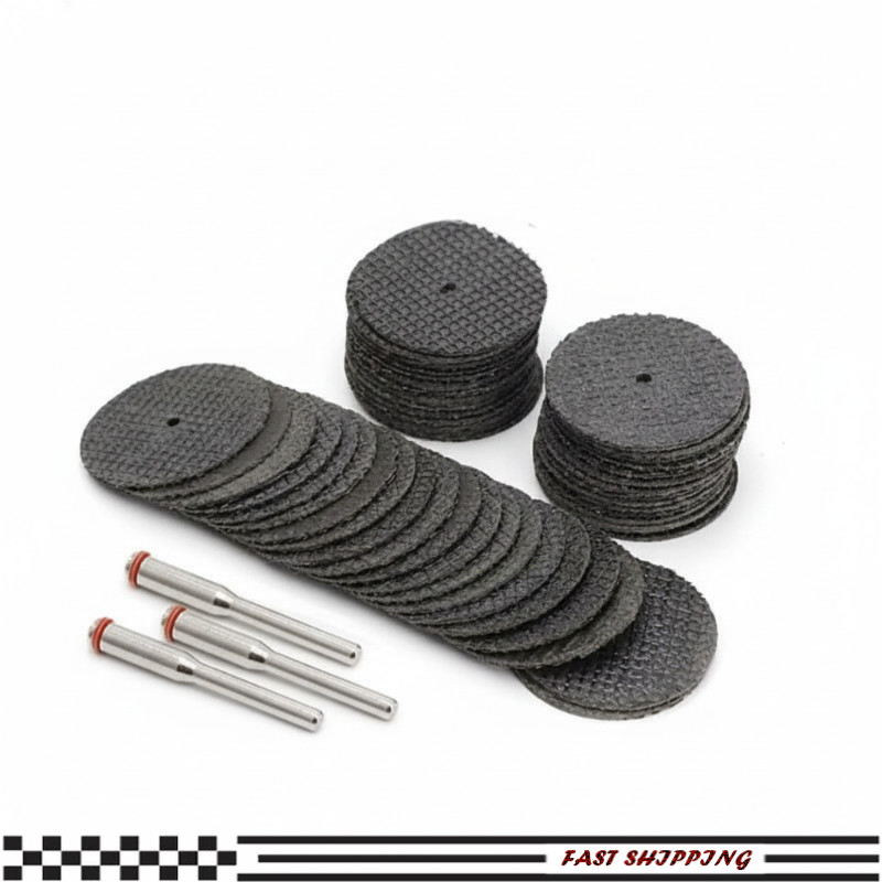50x Fiberglass Reinforced Dremel Cut Off 1/8" Wheel Rotary Discs +3pc Mandrel