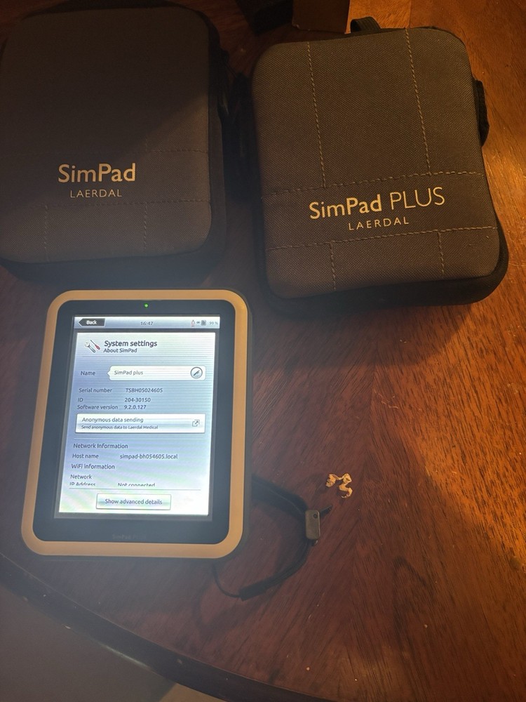 2 Laerdal SimPad Patient Simulators Controller with Cases (Model #: 204-30150)
