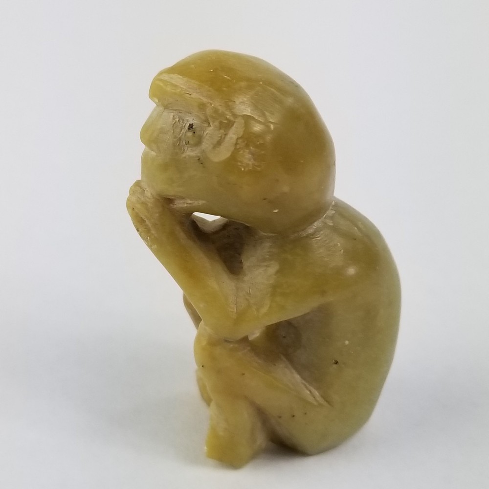 Stone Fetish Monkey Carving