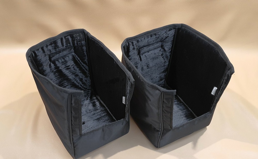 Custom padded covers (pair) for KEF Reference Meta 1 w/ rear cut for cables