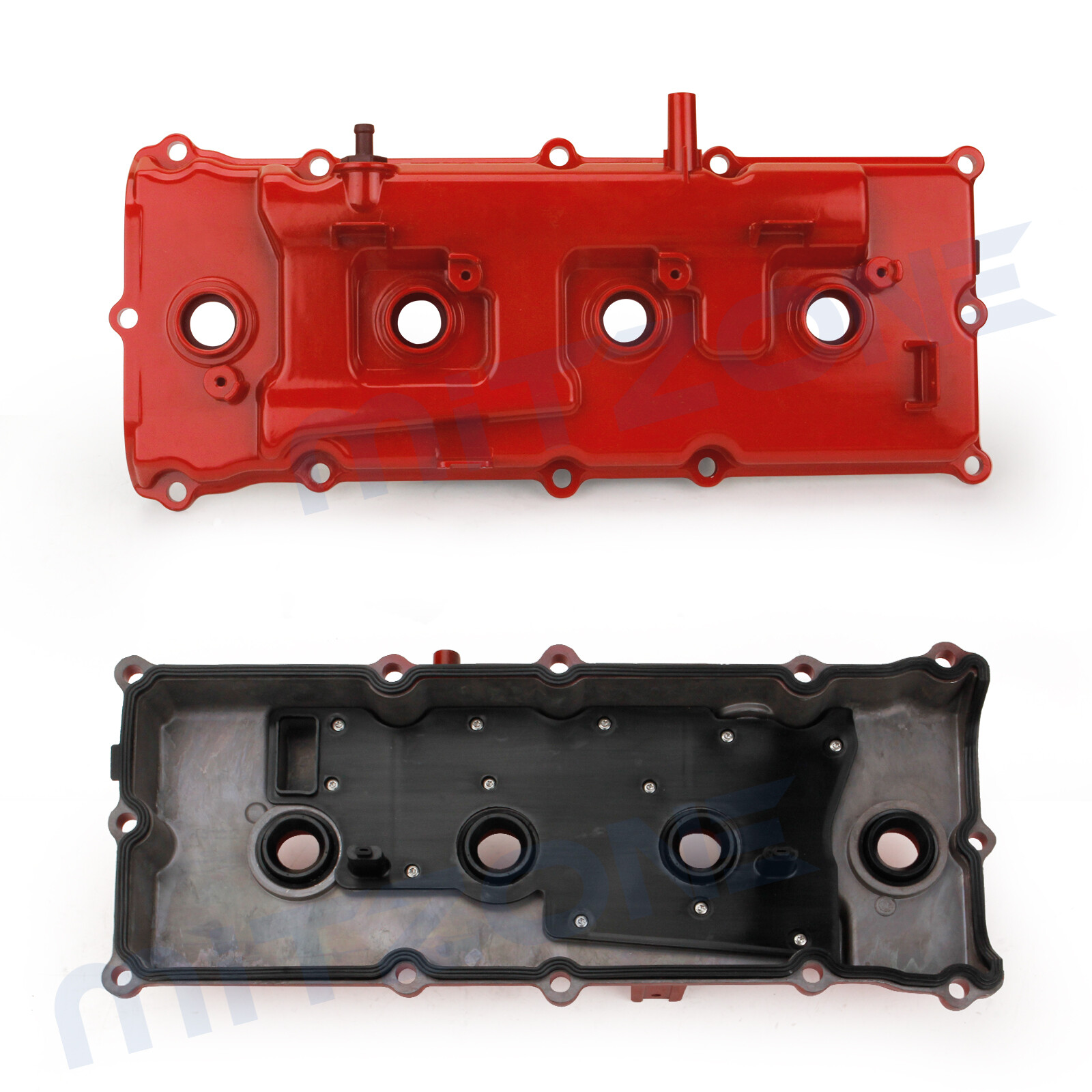 Aluminum Red Valve Covers Kit for 04-16 Nissan Armada Titan Pathfinder QX56 5.6L