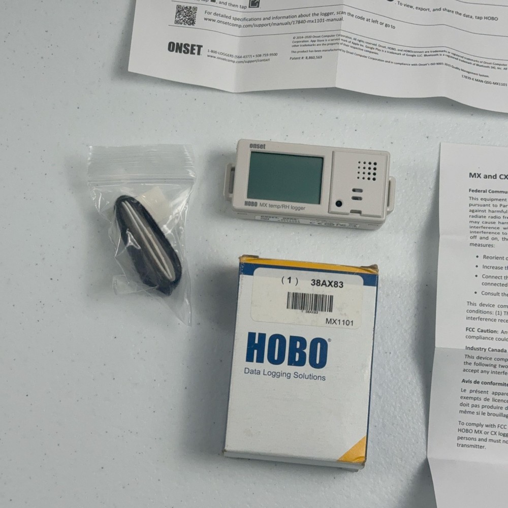 Onset HOBO MX1101 Bluetooth Temperature and Humidity Data Logger OPEN BOX