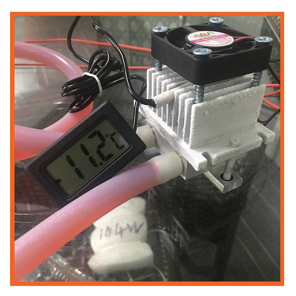 Compact 12V Cooling Fan System - Efficient Air & Water Heat Sink Solution
