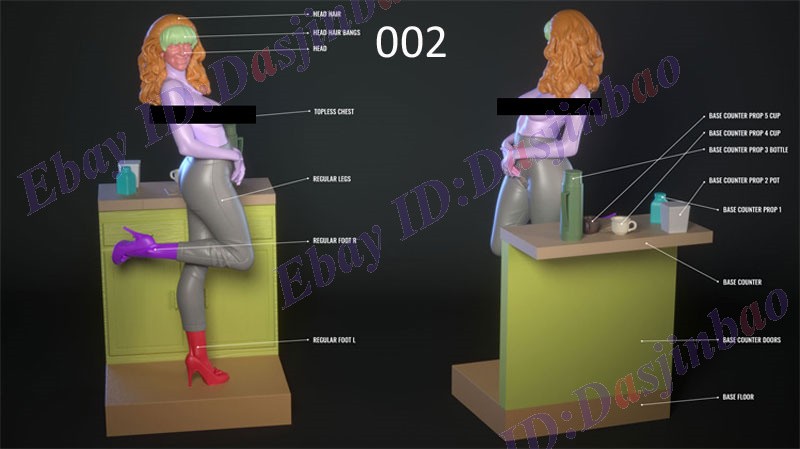 Peggy Bundy 1/8 1/6 1/4 1/3 3D Print Model Kit Unpainted Unassembled 3 Ver NSFW