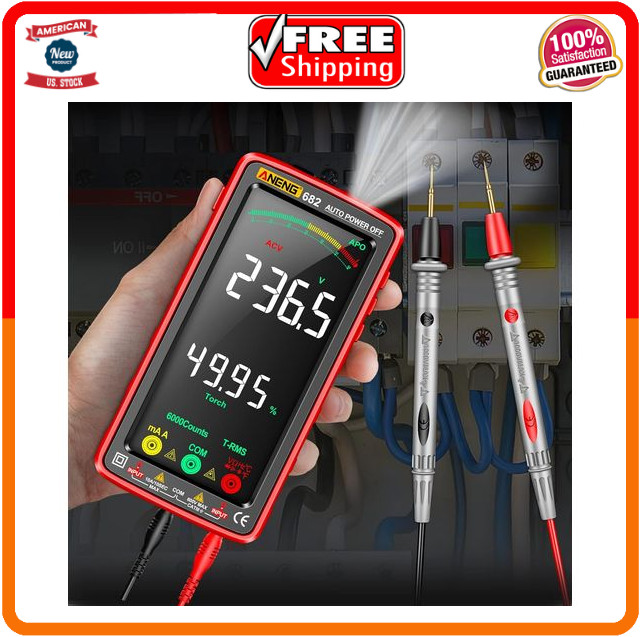 Digital Multimeter Tester Auto-Ranging TRMS 6000 Counts Voltmeter Smart Rech...