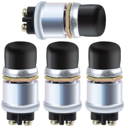 4Pcs Push Button Momentary Starter Switch, Weatherproof Engine Start Push