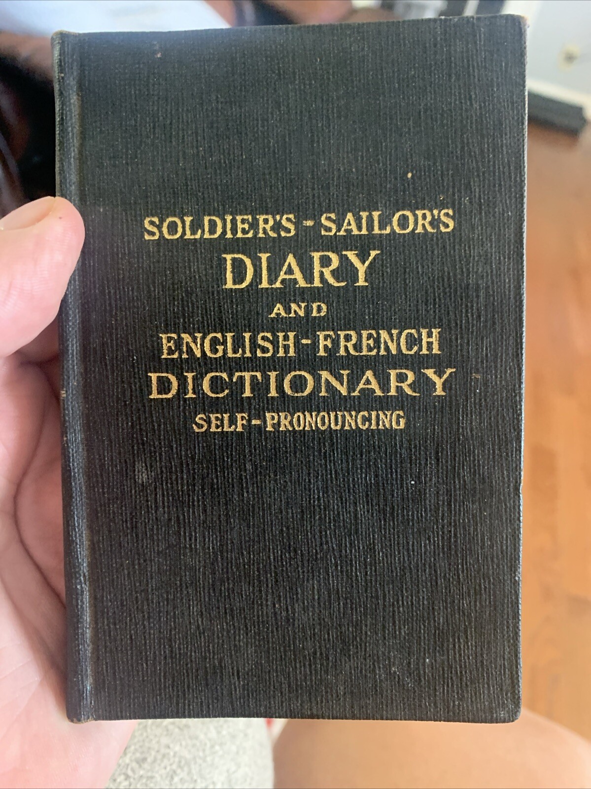 Antique Soldier's - Sailor's Diary / English - French Dictionary - WW1 Militaria