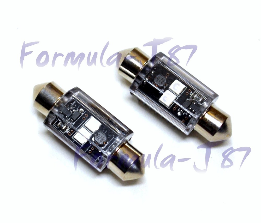 LED Light Canbus Error Free DE3175 5W Blue 10000K Two Bulb Interior Dome Replace