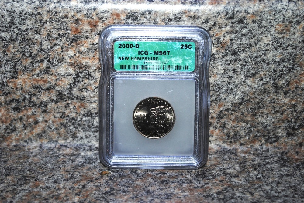2000 D ICG MS67 NEW HAMPSHIRE QUARTER