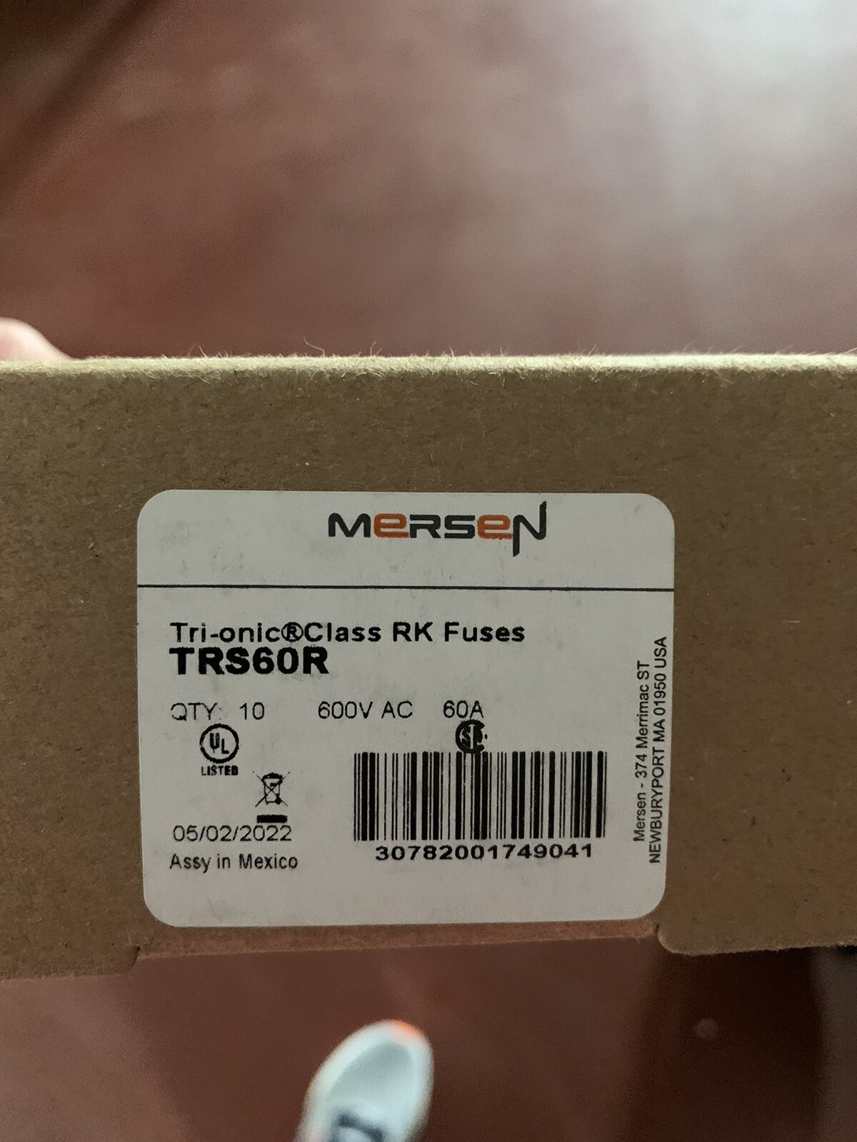 10 Mersen Ferraz Shawmut TRS60R Tri-Onic Time Delay Fuses 60 Amp 600v Class RK5