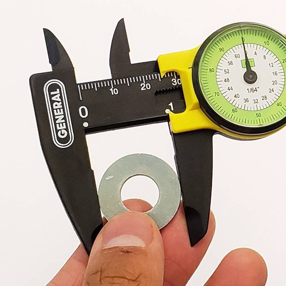142 Plastic Dial Caliper, 0-6" Range, .01" & 1/64"