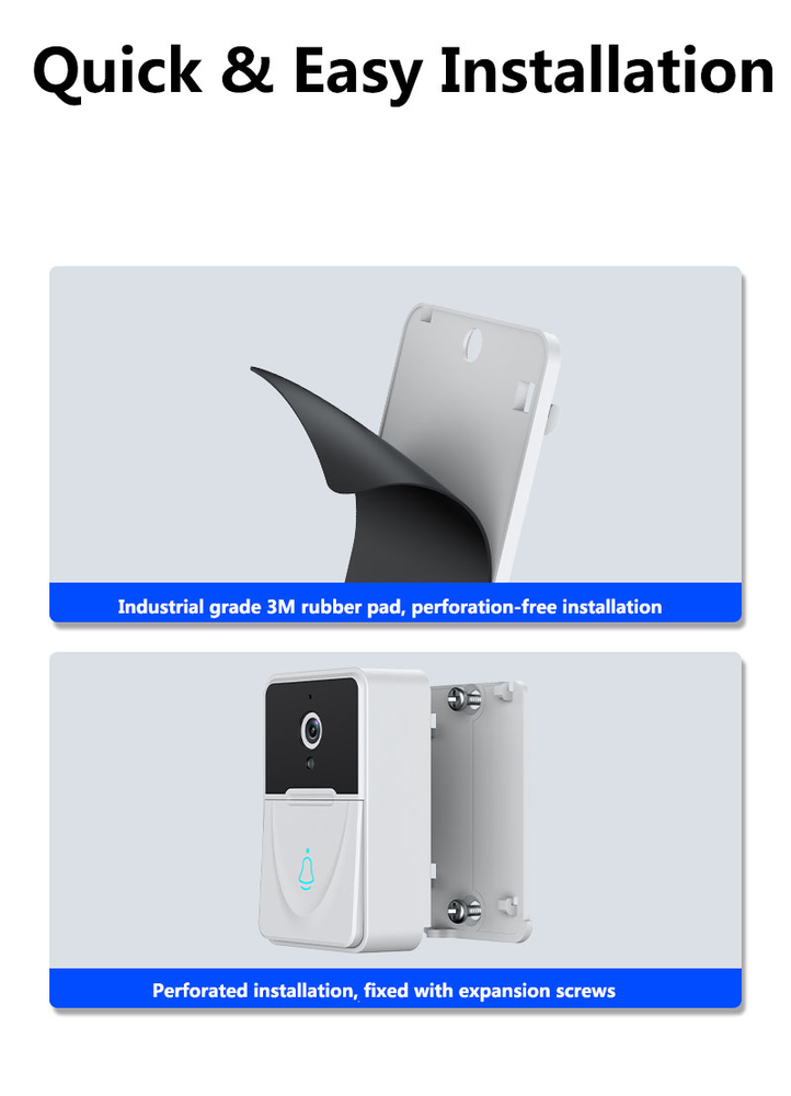 Smart Wireless WiFi Video Doorbell Phone Camera Door Bell Ring Intercom Security