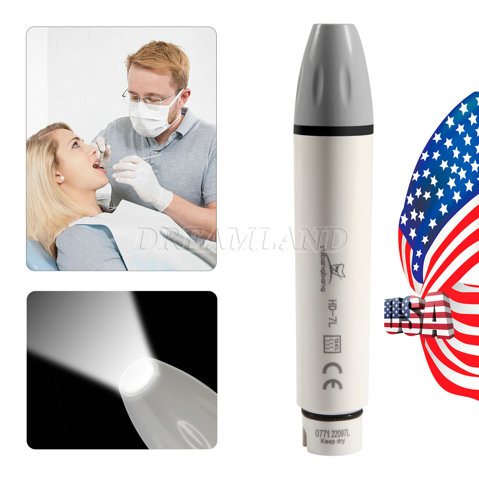 Dental Scaler Handpiece HD-7L for Ultrasonic Scaler DTE D5 D7 LED