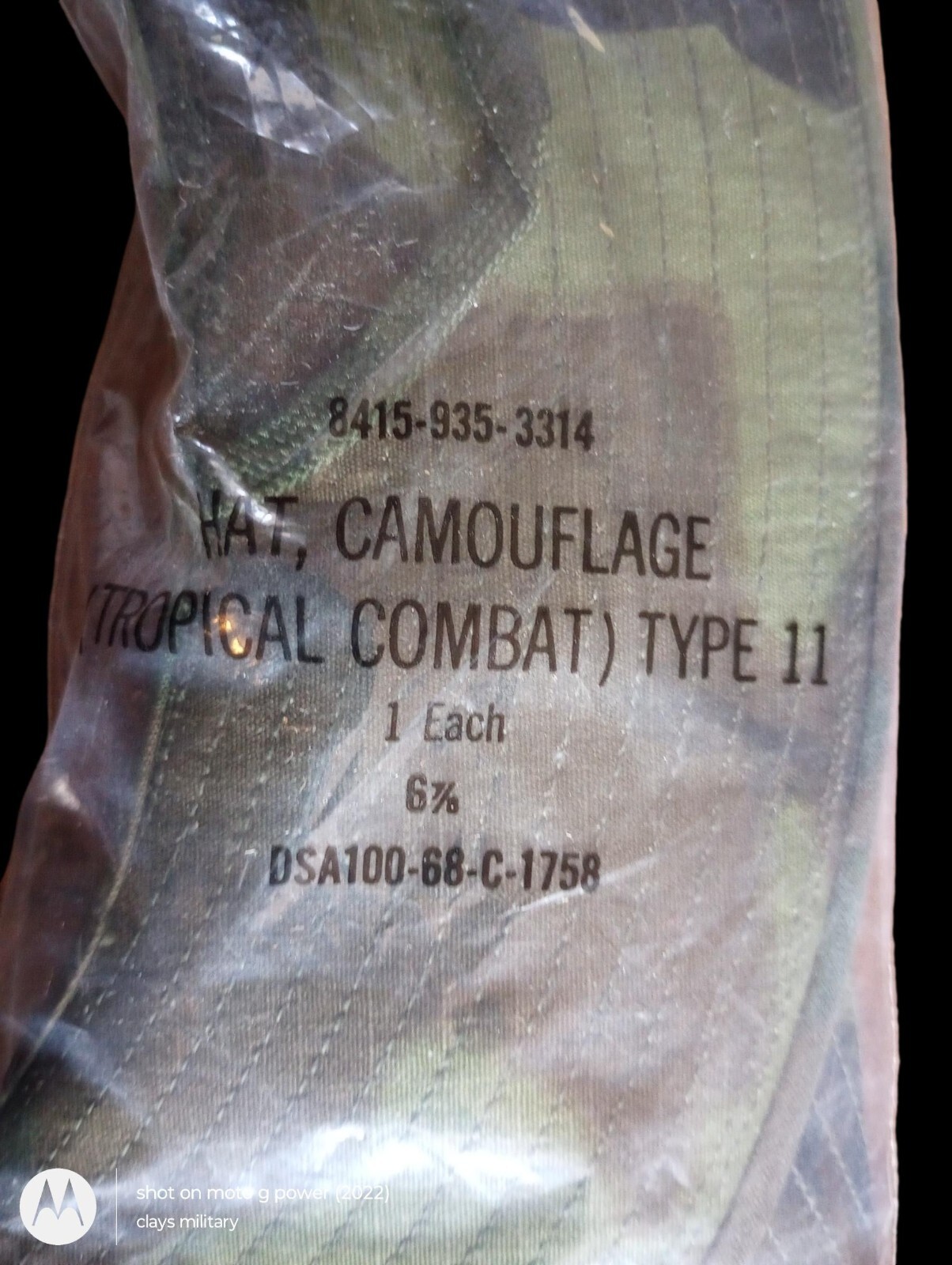 U.S MILITARY ISSUE VIETNAM JUNGLE HAT CAMOUFLAGE BOONIE HAT GENUINE 1968 SURPLUS