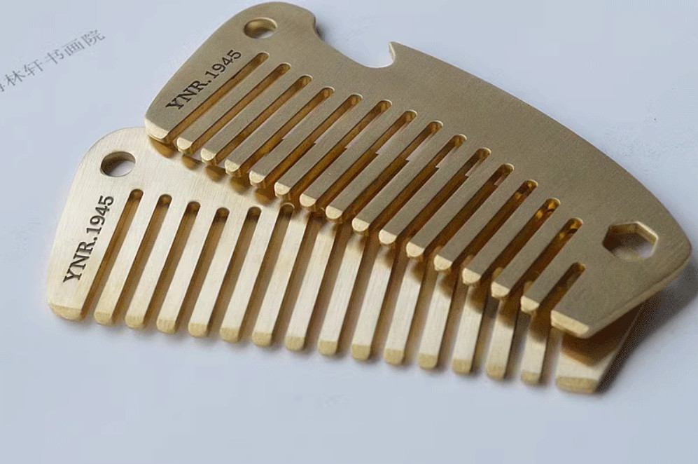 Solid Brass Comb Pocket Multi Tools Comb Bottle Opener Wrench Man EDC Gift