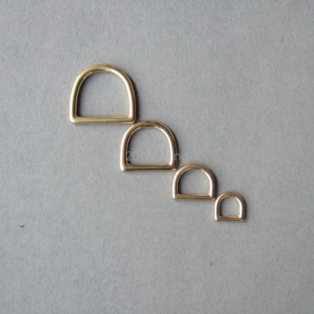 Heavy Duty Cast Solid Brass Dee D Ring 4 Sizes