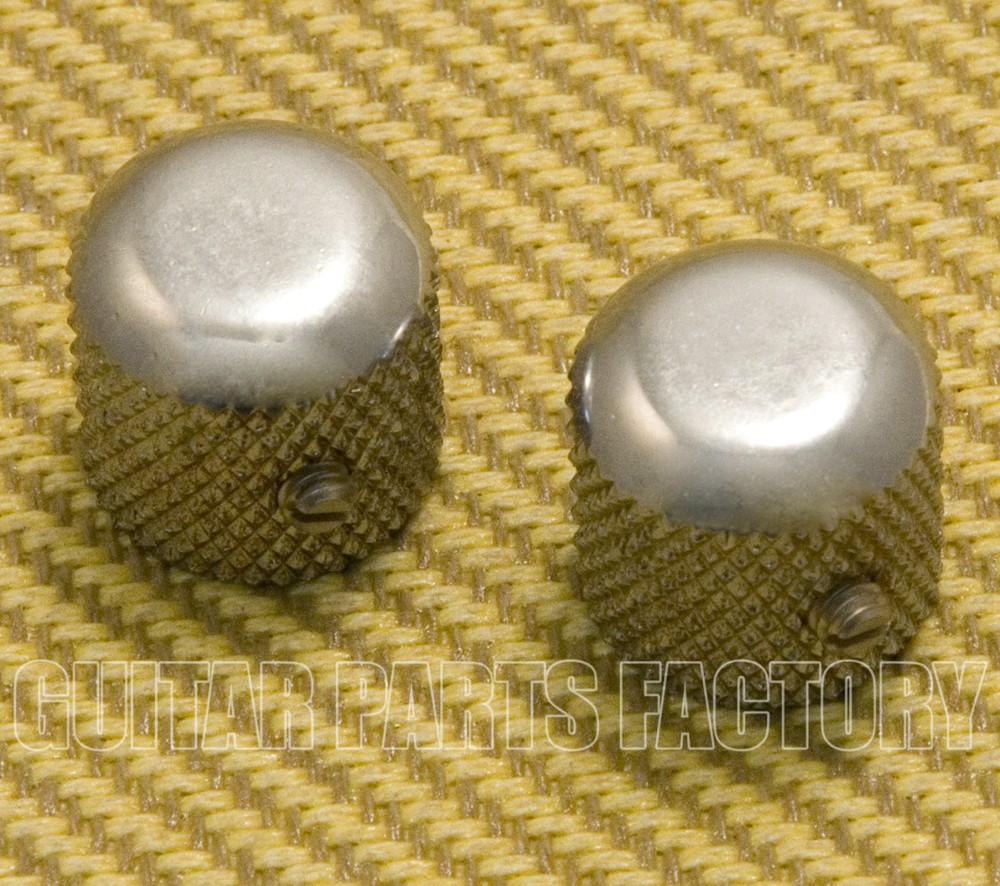 099-7211-000 Fender Road Worn Chrome Telecaster Guitar Dome Knobs (2 knobs)