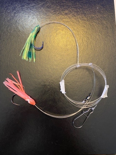 *High-Low Rig* Cod,Haddock,Pollock,Cusk. universal bottom rig w/ 2" hoochies