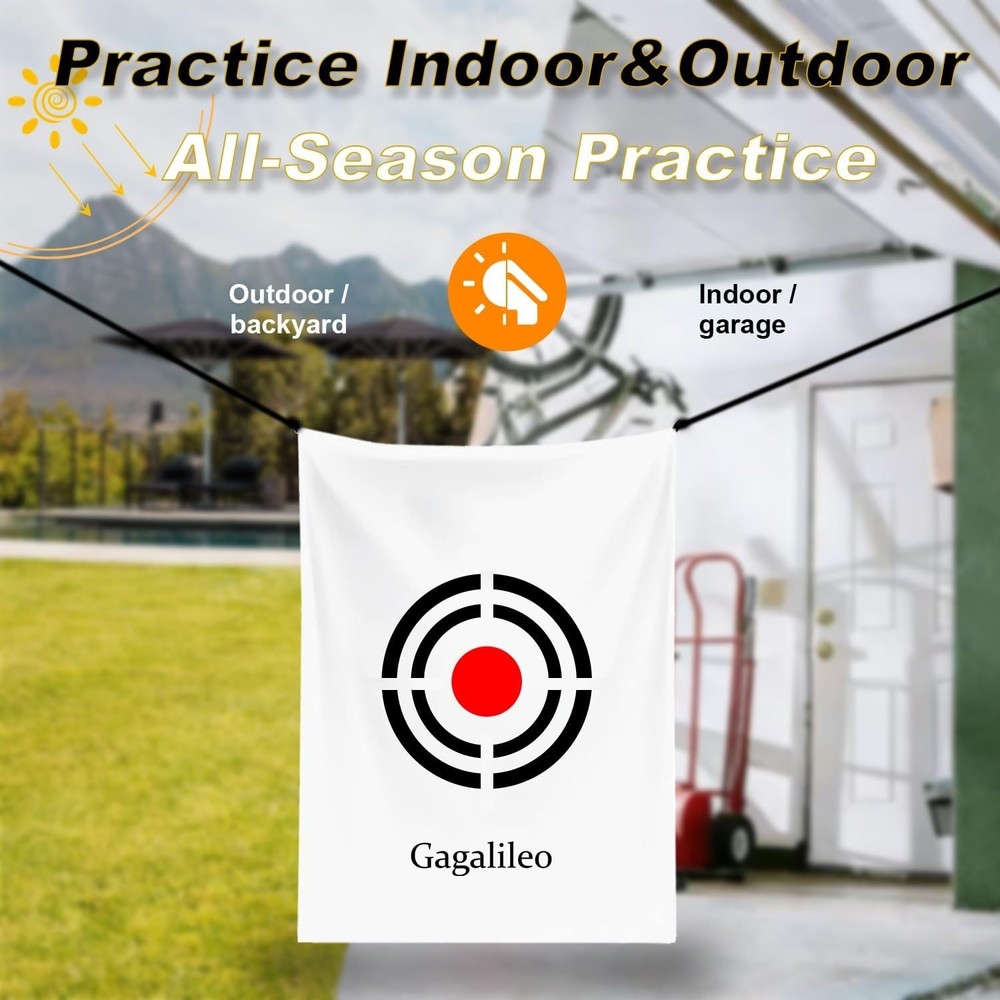 Golf Target Cloth: Protective Net Portable Easy Setup with Ropes Indoor Outdo...