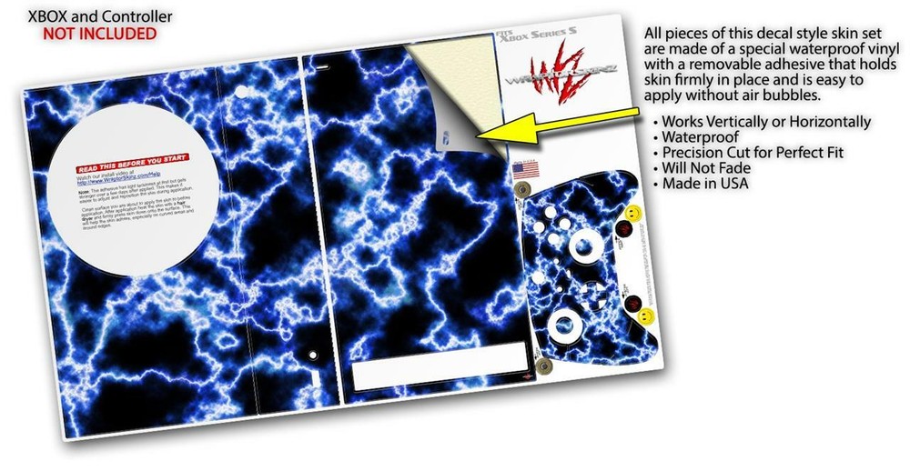 Skins XBOX Series S Console Controller Electrify Blue