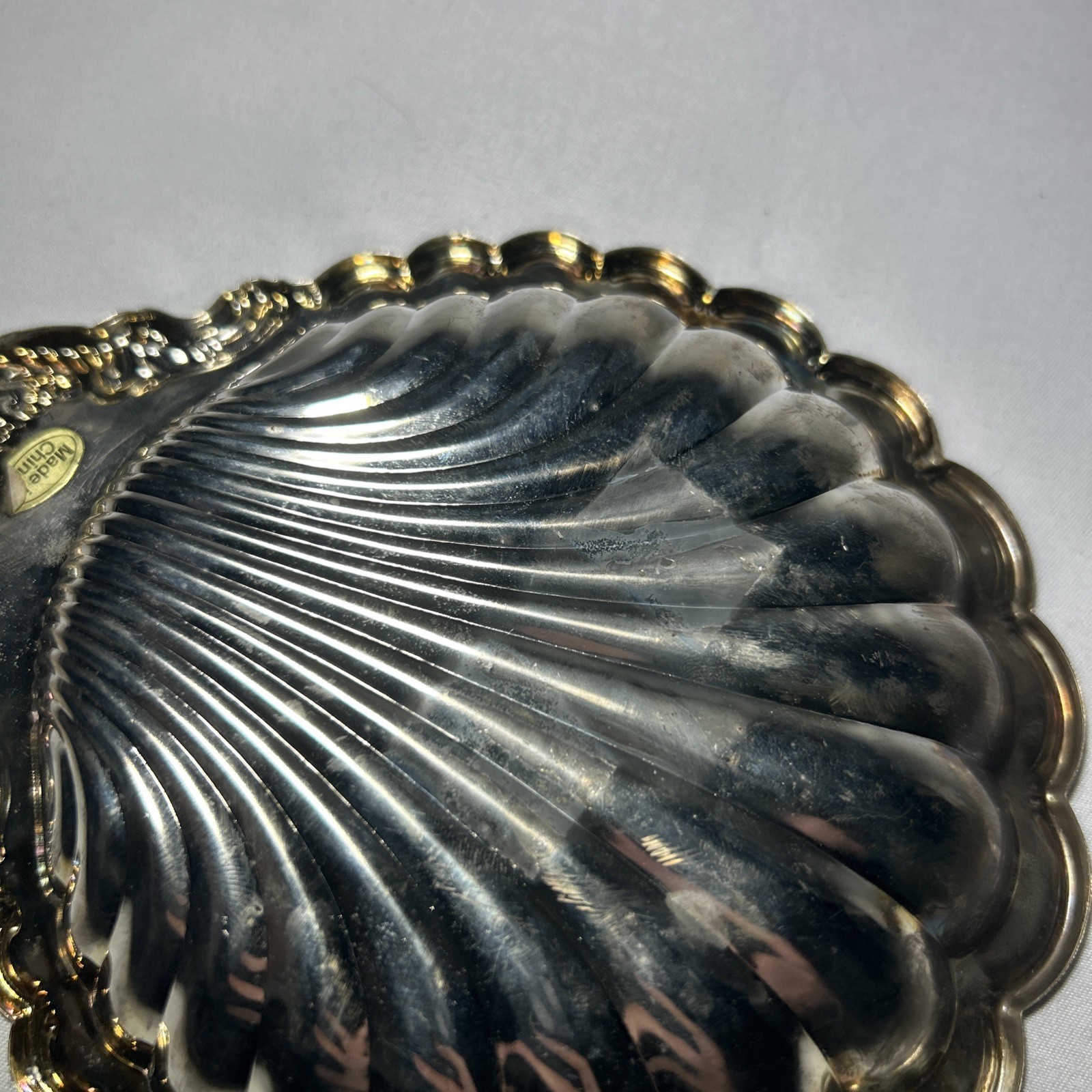 Vintage 1992 Chadwick Silverplate Shell Dish #98601 Silver Plated Serving Dish