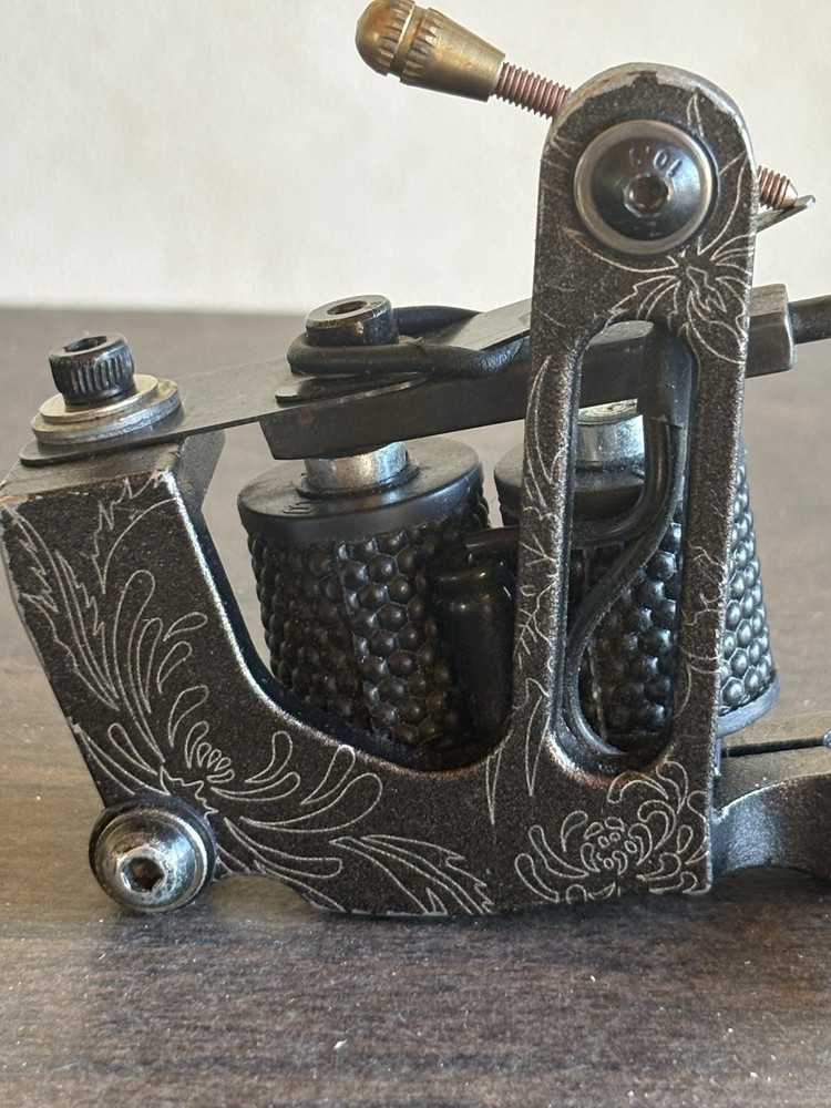 Floral Engraved Coil Tattoo Machine