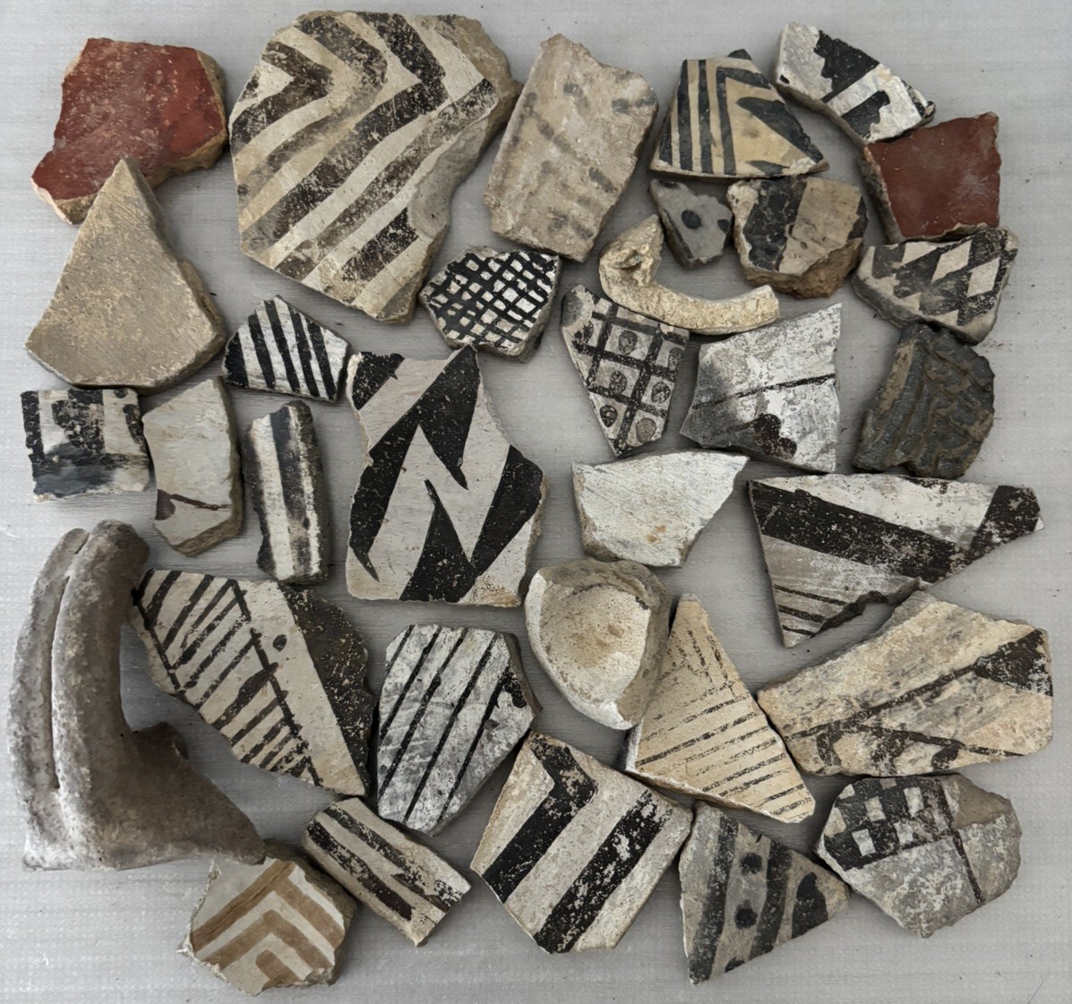 30+ Ancient Anasazi Native American Pottery Shards Arizona L8-E FREE SHIP